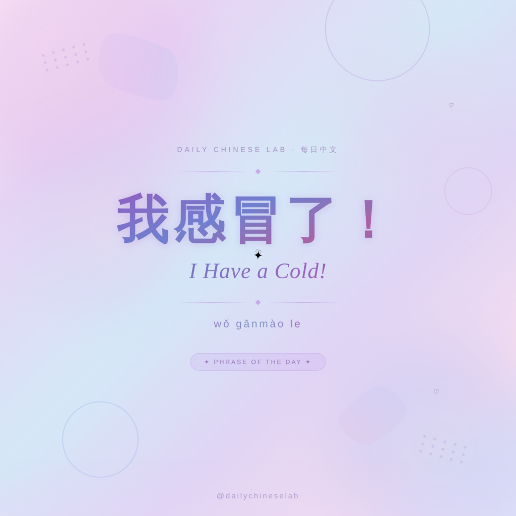 我感冒了！ (I Have a Cold!)